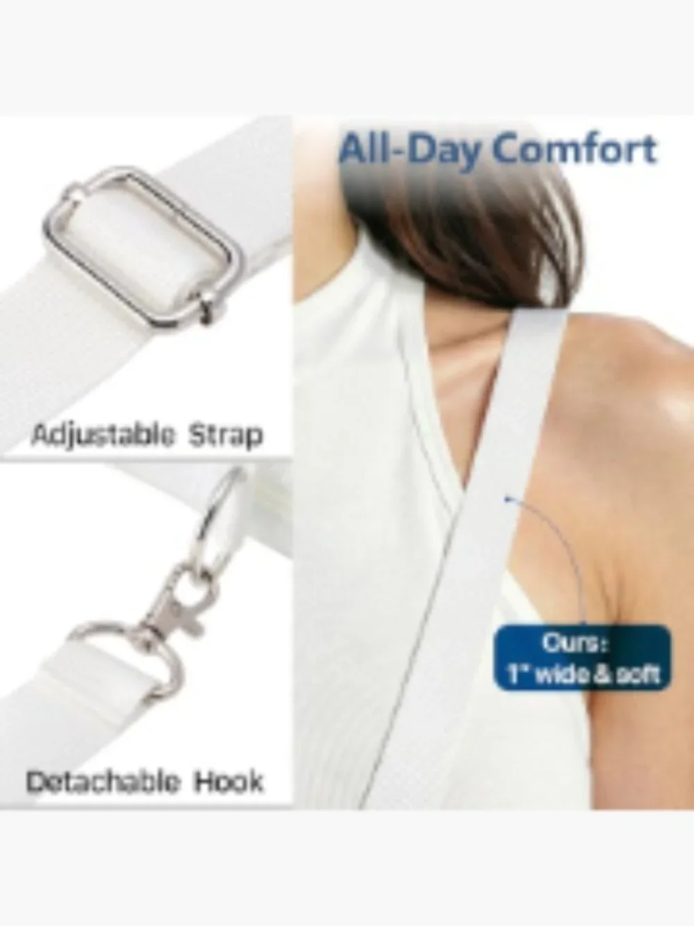 Clear Stadium Approved Crossbody Purse Adjustable Wide Strap PVC 2 Pockets
